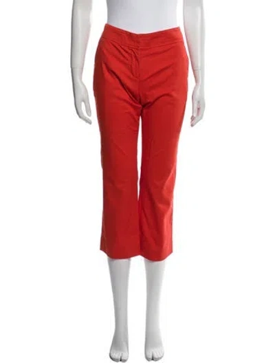 Pre-owned Tory Burch Straight Leg Pants In Orange