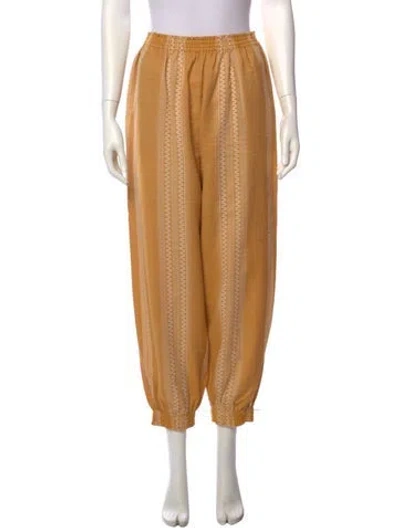 Pre-owned Tory Burch Straight Leg Pants In Orange