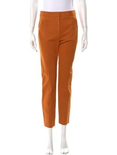 Pre-owned Tory Burch Straight Leg Pants In Orange
