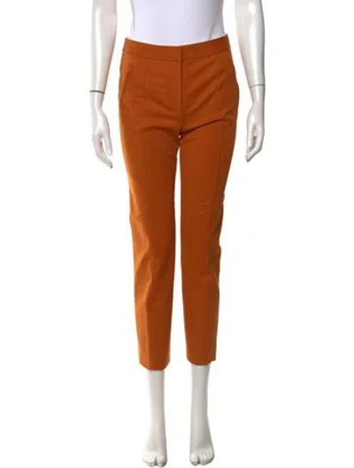 Pre-owned Tory Burch Straight Leg Pants In Orange