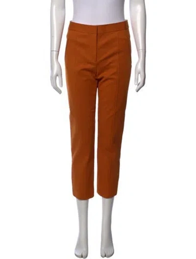 Pre-owned Tory Burch Straight Leg Pants In Orange