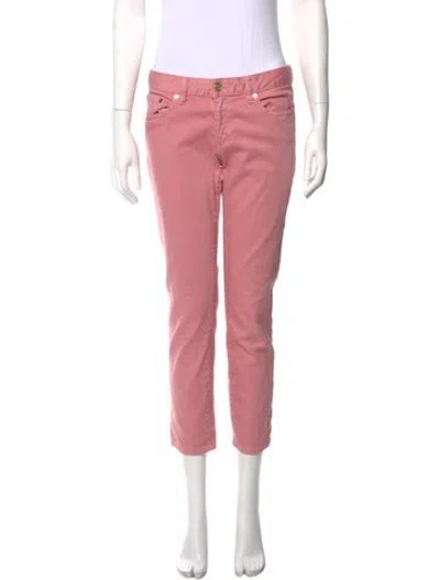 Pre-owned Tory Burch Straight Leg Pants In Pink