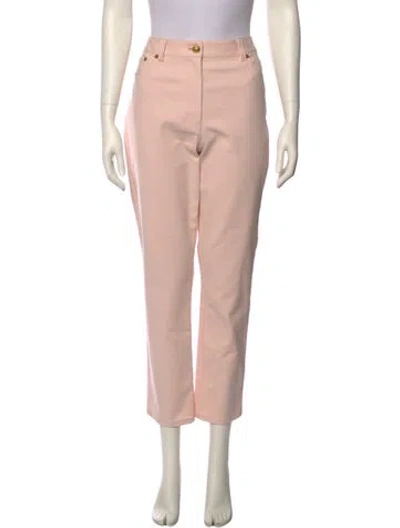 Pre-owned Tory Burch Straight Leg Pants In Pink