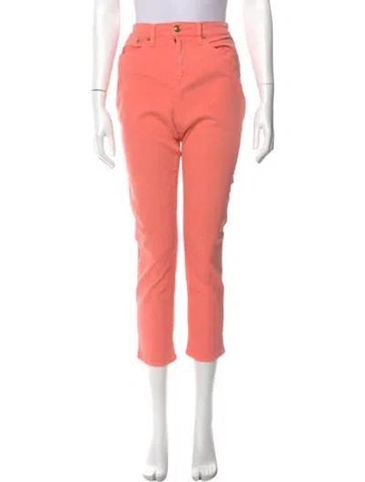 Pre-owned Tory Burch Straight Leg Pants In Pink