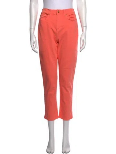 Pre-owned Tory Burch Straight Leg Pants In Pink