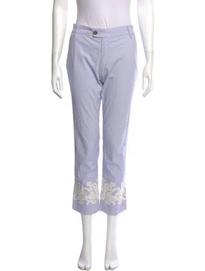 Pre-owned Tory Burch Straight Leg Pants In Purple