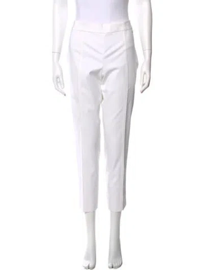 Pre-owned Tory Burch Straight Leg Pants In White
