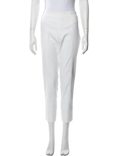Pre-owned Tory Burch Straight Leg Pants In White