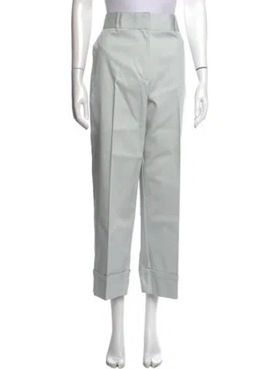 Pre-owned Tory Burch Straight Leg Pants In White
