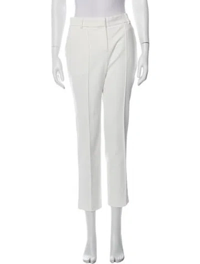 Pre-owned Tory Burch Straight Leg Pants In White