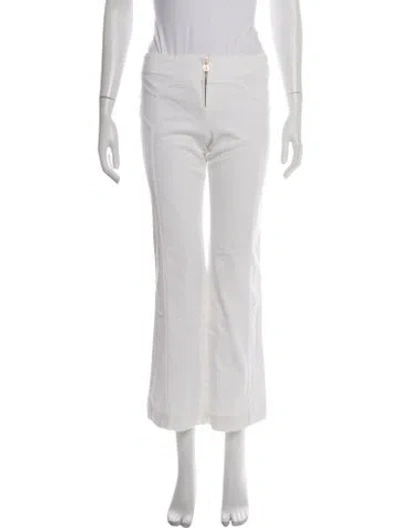 Pre-owned Tory Burch Straight Leg Pants In White