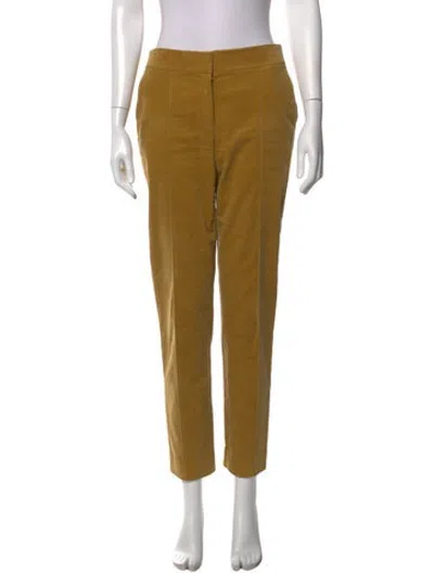 Pre-owned Tory Burch Straight Leg Pants In Yellow