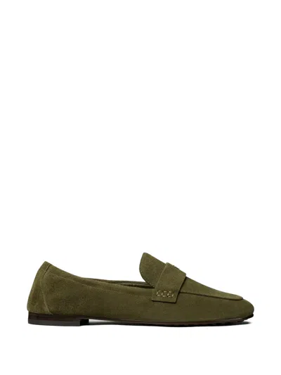 Tory Burch Ballet Suede Loafers In Green