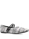 Tory Burch Flat Shoes Blacks And Greys In White