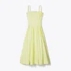 Tory Burch Strapless Cotton Poplin Dress In Lumen