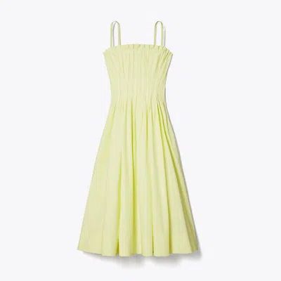 Tory Burch Strapless Cotton Poplin Dress In Lumen