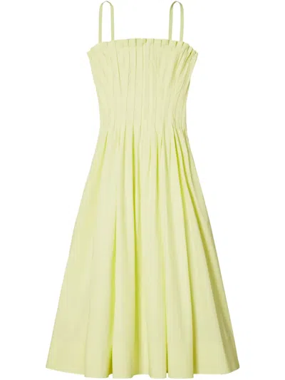 TORY BURCH STRAPLESS POPLIN DRESS