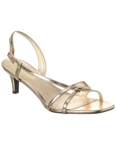 Tory Burch Strappy Leather Sandal In Gold