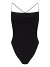 Tory Burch Spaghetti Strap One-piece Swimsuit In Black