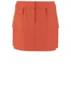 Tory Burch Stretch Cotton Skirt In Red