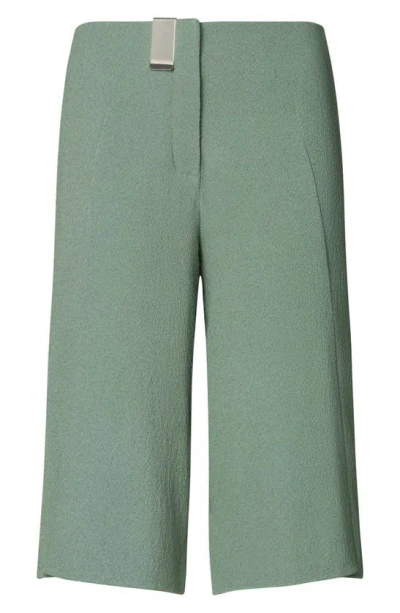 Tory Burch Stretch Crepe Crop Pants In Eucalyptus