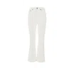 Tory Burch Sandy Superstone Washed White Cropped Straight Leg Jean