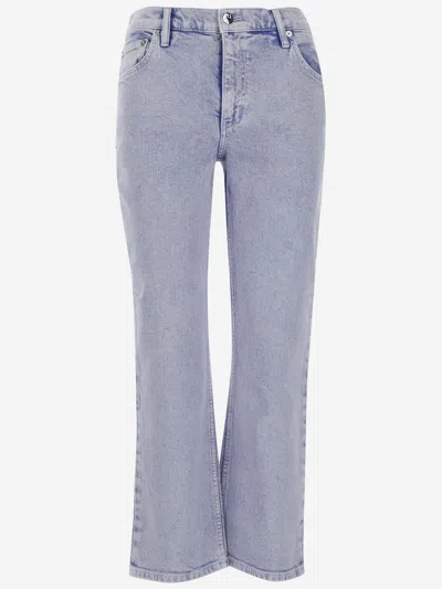 Tory Burch Stretch Denim Jeans In Ice Blue