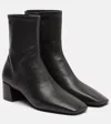 Tory Burch Stretch Leather Ankle Boots In Brown