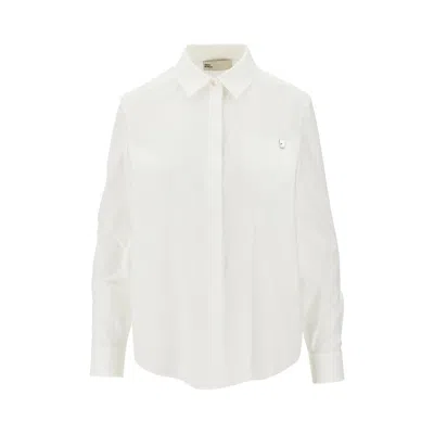 Tory Burch Stretch Poplin Shirt In White