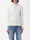 Tory Burch 'simone' Wool And Silk Cardigan In Weiss