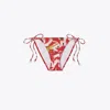 Tory Burch String Bikini Bottom In Red