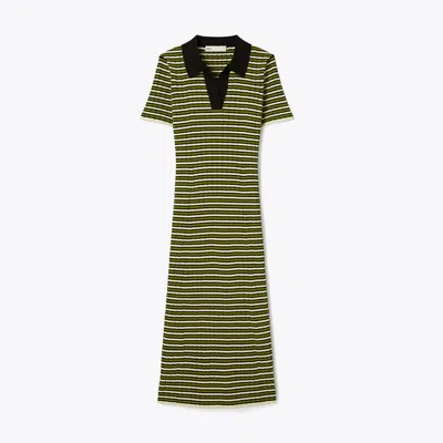 Tory Burch Stripe Knit Polo Dress