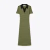 Tory Burch Stripe Knit Polo Dress In Multi