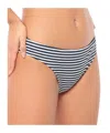 Tory Burch Striped Bikini Bottom In Blue