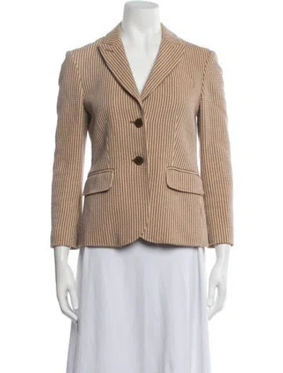Pre-owned Tory Burch Striped Blazer In Brown