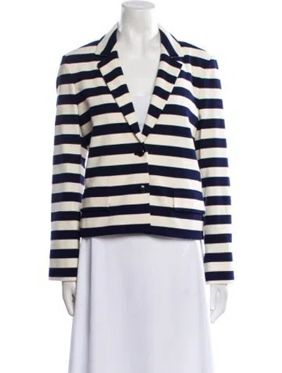 Pre-owned Tory Burch Striped Blazer In Multi