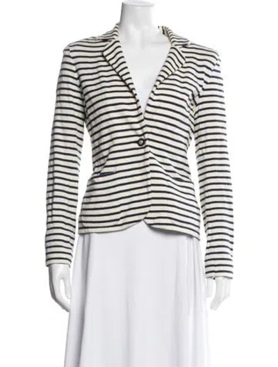 Pre-owned Tory Burch Striped Blazer In Neutrals