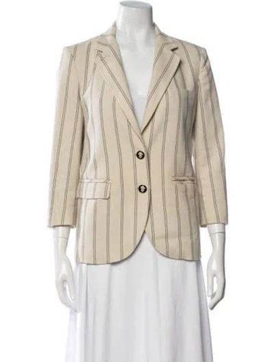Pre-owned Tory Burch Striped Blazer In Neutrals