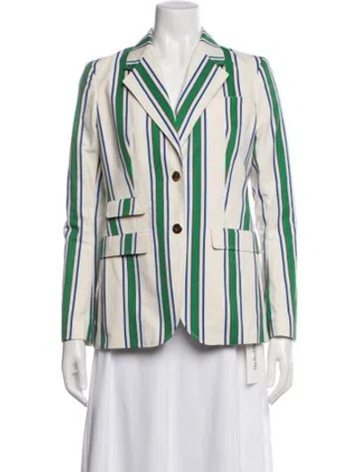 Pre-owned Tory Burch Striped Blazer In Neutrals