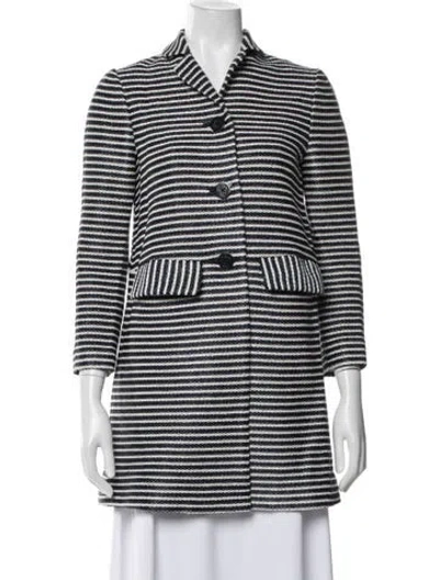 Pre-owned Tory Burch Striped Coat In Multi