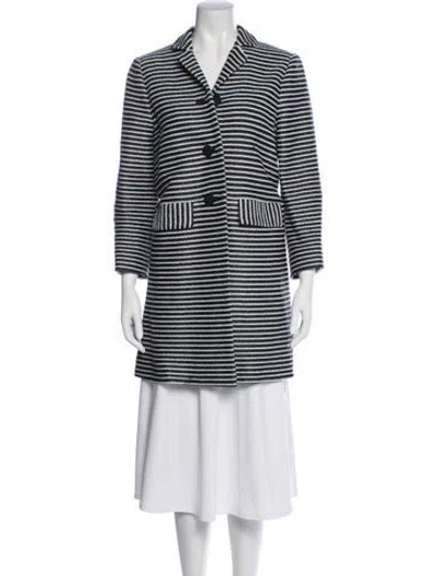 Pre-owned Tory Burch Striped Coat In Multi