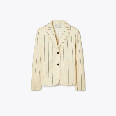 Tory Burch Striped Cotton Blazer