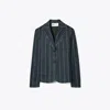 Tory Burch Striped Cotton Blazer