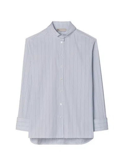 Tory Burch Striped Cotton Shirt In Multi