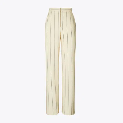 Tory Burch Striped Cotton Wide-leg Pant In Multi