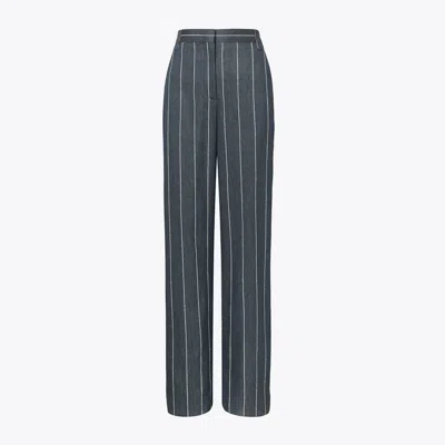 Tory Burch Striped Cotton Wide-leg Pant In Multi
