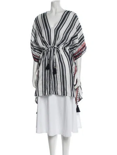 Pre-owned Tory Burch Striped Cover-up In Neutral