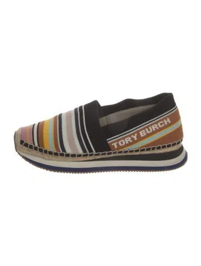 Pre-owned Tory Burch Striped Espadrilles In Neutrals