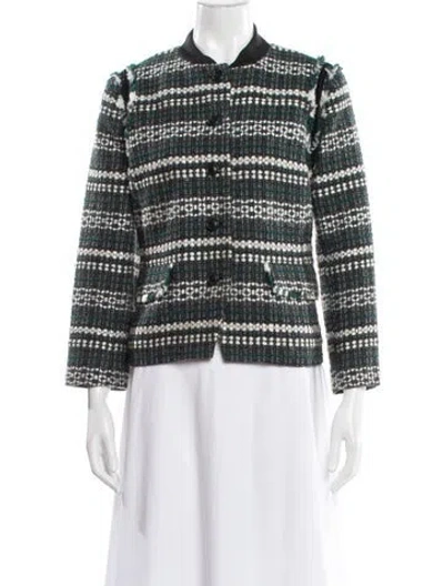 Pre-owned Tory Burch Striped Evening Jacket In Multi