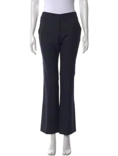 Pre-owned Tory Burch Striped Flared Pants In Blue